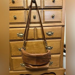 Leather Fold-Over Crossbody